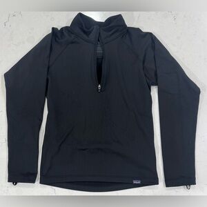 EUC, Patagonia heavyweight capilene baselayer 1/4 zip, youth size S/8 in black